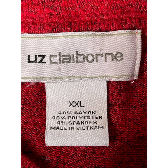 Liz Claiborne Gently Worn Long Sleeve Red Sweater - Picture 5 of 6